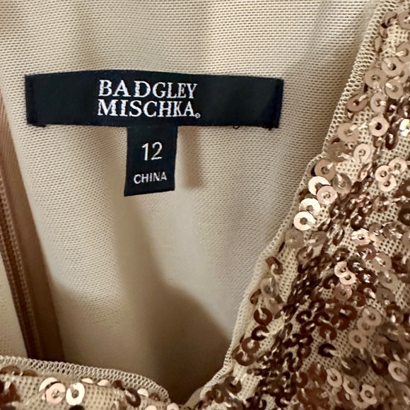 Badgley Mischka classic silloute gold gown - Picture 3 of 10